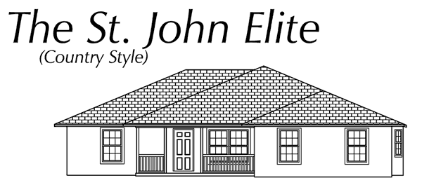 The St. John Elite - Country Style
 front elevation - click to view larger image in new window