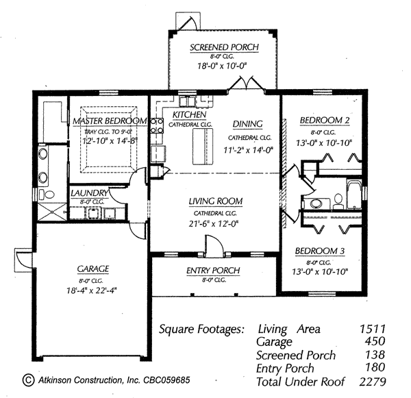 The St. Charles floor plan - click to view larger image in new window