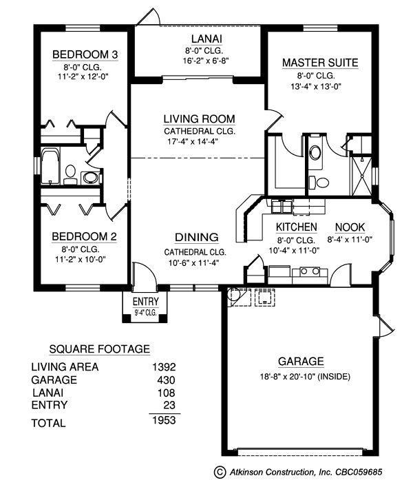 The St.John II floor plan - click to view larger image in new window