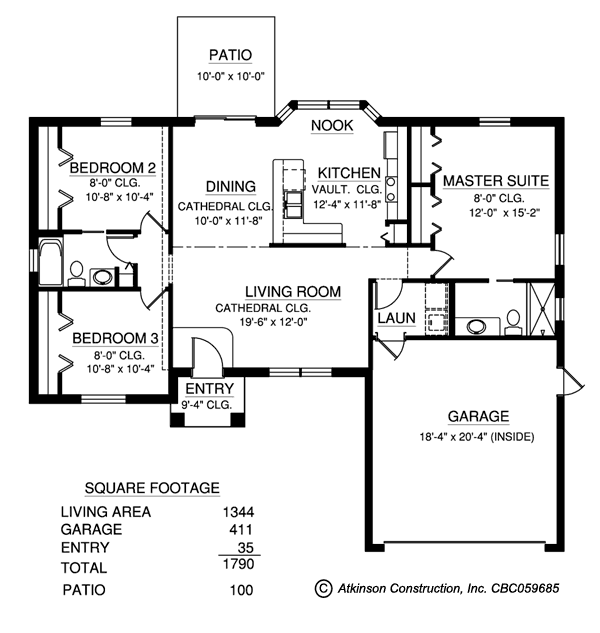 The St.Peter floor plan - click to view larger image in new window